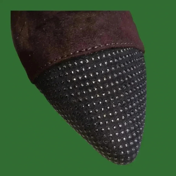 Beston pointed  toe pump chunky heel studs deco size 9 - Picture 9 of 11